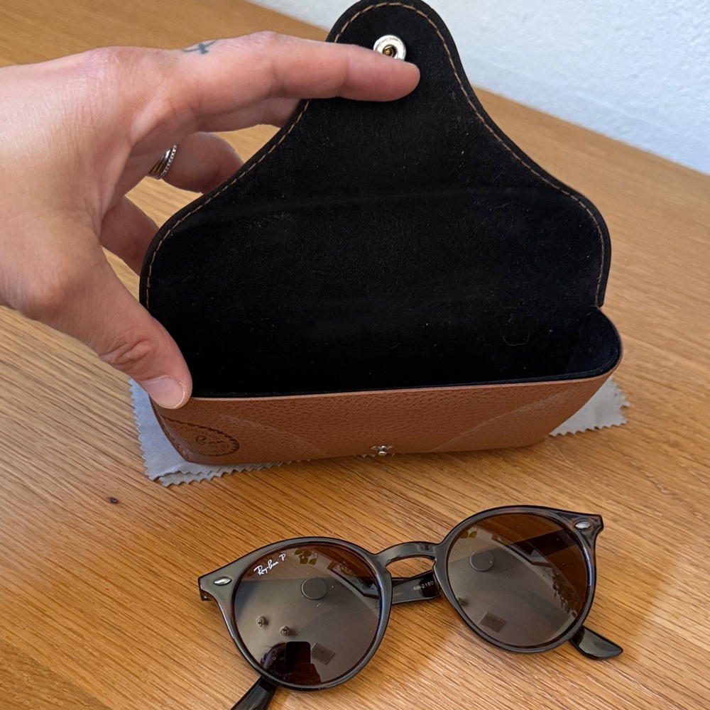 Ray-Ban RB2180 Brown Sunglasses with Brown Case - Picture 9 of 11